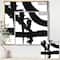 Designart Black & White Crossing Paths I Modern & Contemporary Framed Canvas